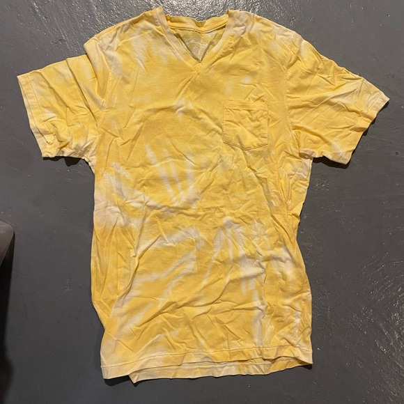 American Rag Yellow Tie Dyed Short Sleeve - Picture 3 of 7